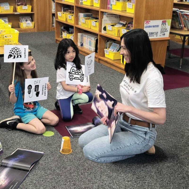 Teacher Rachel Sebastian in the classroom